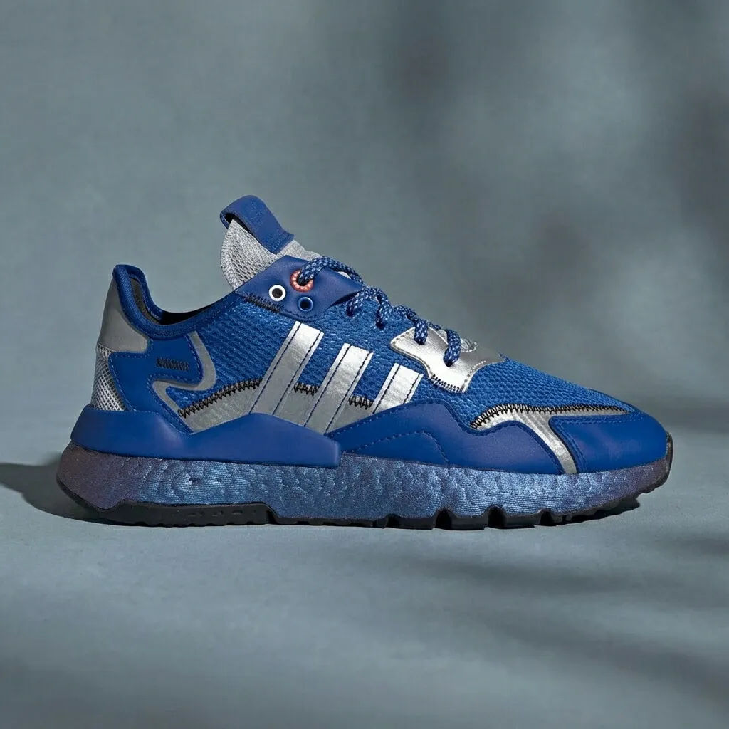 アディダス ナイトジョガー NITE JOGGER スニーカー レディース シルバー ブルー メタリック