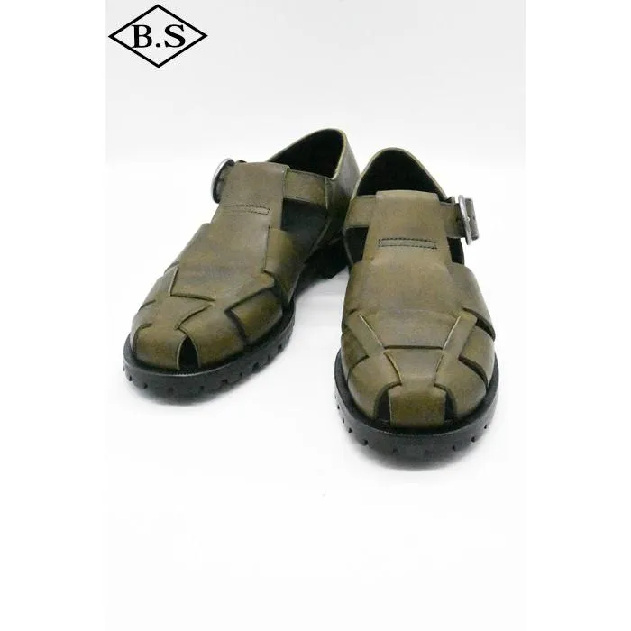ブラザーブリッジ BROTHER BRIDGE サンダル R011 HEMINGWAY ヘミングウェイ SCRATCH SAGE GREEN / COW スクラッチ カウ