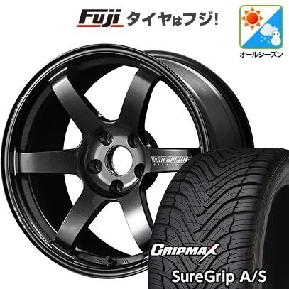 【新品国産車用5穴100】 | オールシーズンタイヤ ホイール4本セット | 225/55R18 | グリップマックス Sure Grip AS | TE37 サーガ S-plus 18インチ
