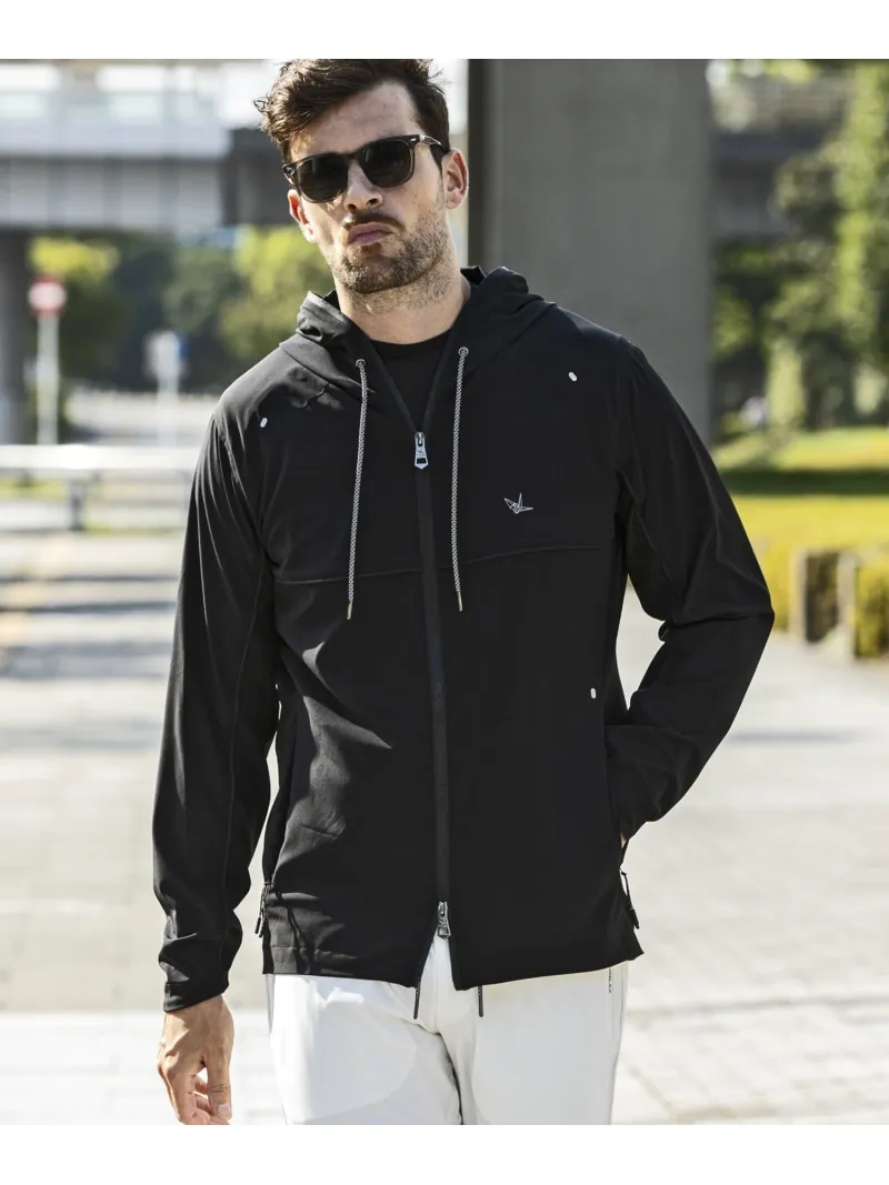 【SALE／30%OFF】1PIU1UGUALE3 RELAX 1PIU1UGUALE3 RELAX パイピングフーディー シフォン トップス パーカー・フーディー ホワイト ブラック【RBA_E】【送料無料】
