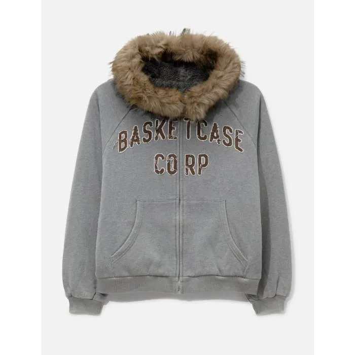 Basketcase 【 Bc Corp, Lined Zip Up Unisex Ash Gray 】 ユニセックス gray 灰色・グレー・グレイ