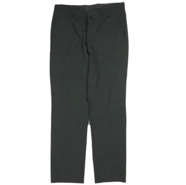 JIL SANDER ジルサンダー イタリア製 ヴァージンウール ストレッチノープリーツスラックス M212402 48 ブラック パンツ ボトムス【中古】【JIL SANDER】