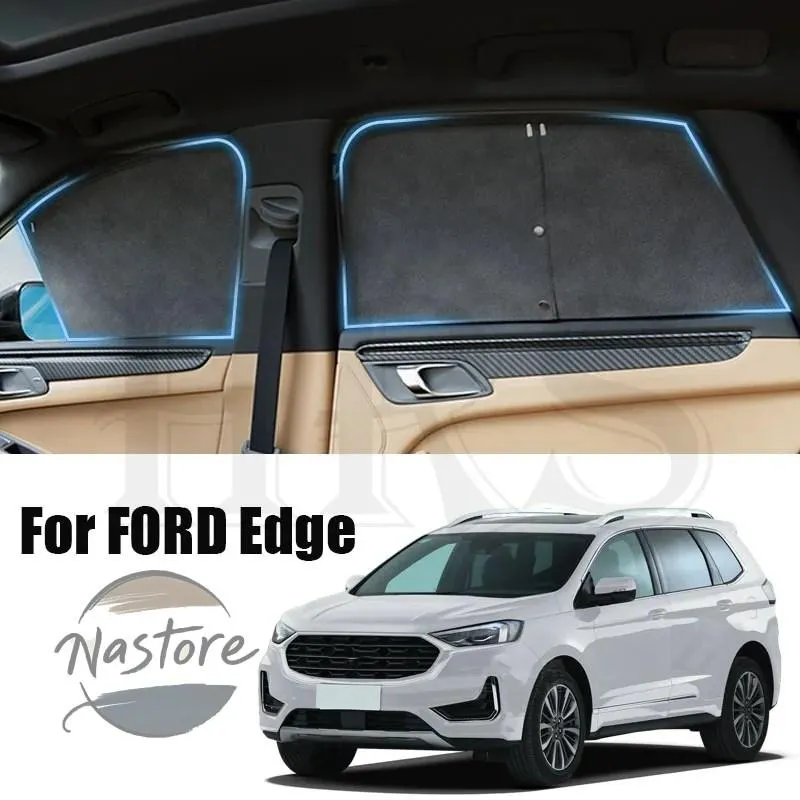 並行輸入品 カバー FORD EDGE 2015-2024 ダブルレイヤー マグネット式 サンシェード カーテン サイドウィンドウ プライバシー