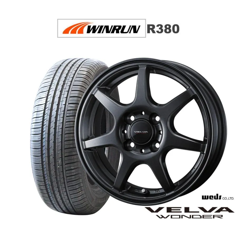 サマータイヤ ホイール4本セット ウェッズ ヴェルヴァ ワンダー WINRUN ウインラン R380 185/65R15