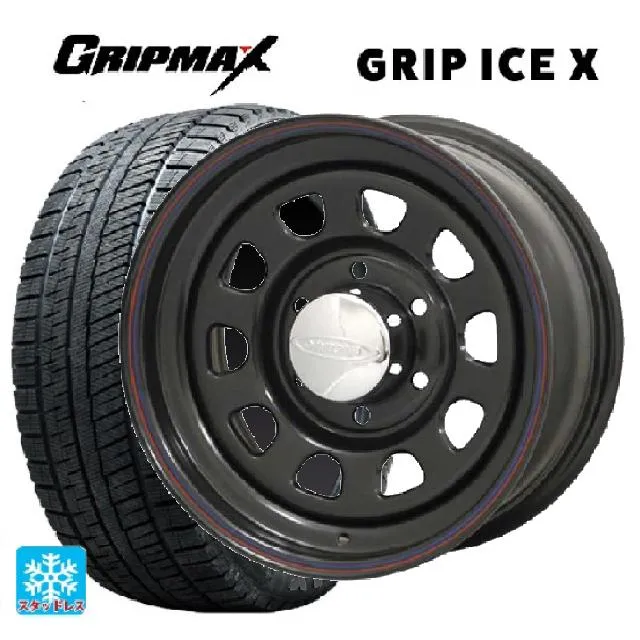 送料無料 スタッドレスタイヤホイール 4本セット 235/50R18 101H XL グリップマックス グリップアイスX ブラックレター エンケイ パ