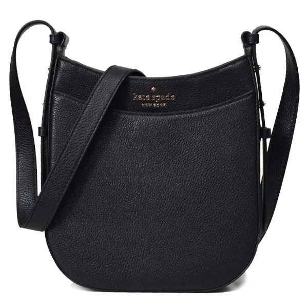 ケイトスペード バッグ katespade ぺブルレザー レイラ ノースサウス クロスボディ 斜めがけ ショルダーバッグ ブラック K7306【ブランド 新品 送料無料 正規 人気 安心 保証 ギフト OUTLET アウトレット 誕生日 ギフト プレゼント】