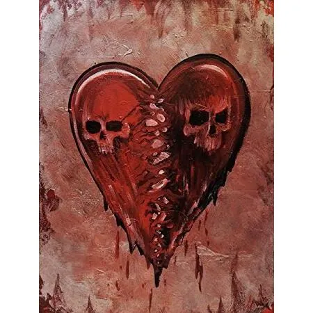 キャンバス' til Death 'スカルハートペイントギャラリーWrapped壁装飾by Ed Capeau 24x32 CAN EDC335 24x32 GW