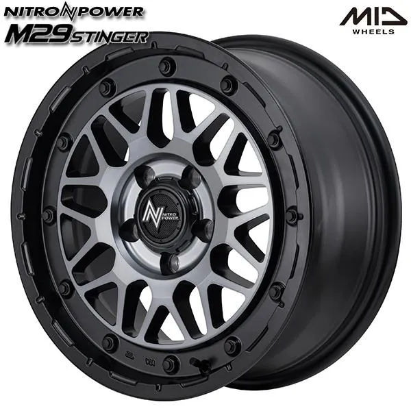 4/17〜19 P10倍 オールシーズンタイヤ ホイールセット 215/60R17インチ 5H114 MID ナイトロパワー M29 スティンガー SBC クムホ ソルウス 4S HA32 SUV