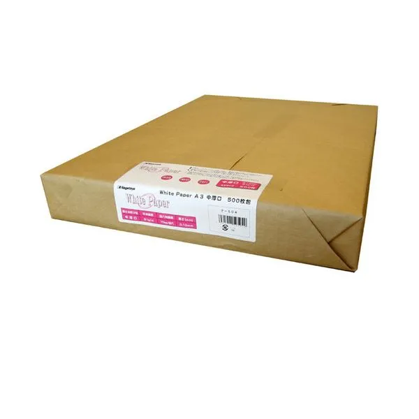 【クーポン配布中】(まとめ) 長門屋商店 ホワイトペーパー A3 中厚口 70kg ナ-504 1冊(500枚) 【×2セット】