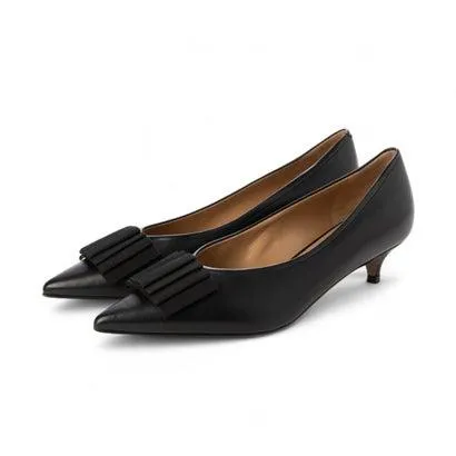 ペリーコ PELLICO ANIMA グログランリボンパンプス （BLACK）