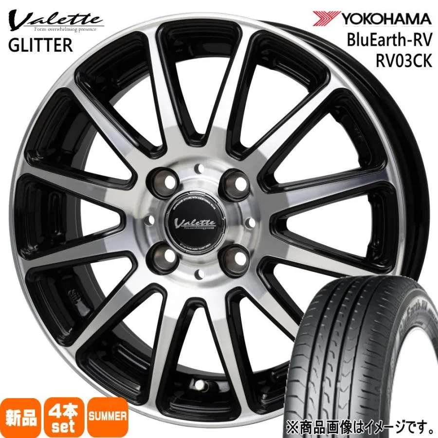 165/60R14 75H ヨコハマ BluEarth-RV RV03CK 夏用 サマータイヤ Valette GLITTER エブリィワゴン アトレー etc  14インチ