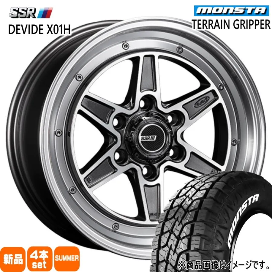 200系 ハイエース 専用  モンスタ 215/70R16 107/105Q LT TERRAIN GRIPPER 夏用 サマータイヤ DEVIDE MK-6 16インチ