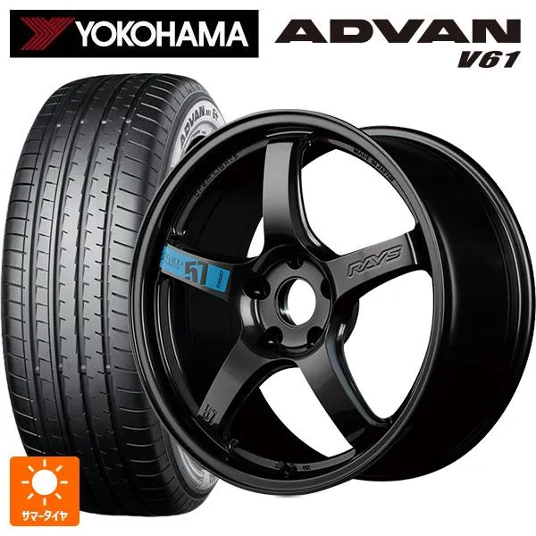 送料無料 サマータイヤホイール 4本セット 235/60R18 103H ヨコハマ アドバン V61 正規品 レイズ グラムライツ 57CR スペック