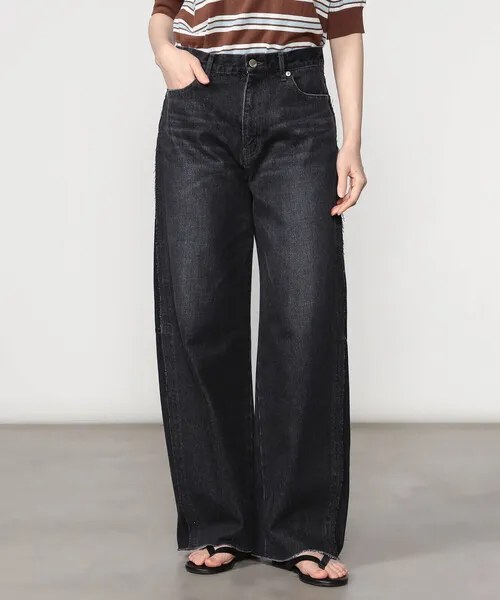 ジーンズ デニム デニムパンツ SERGE | REMAKE 2TONE CUT PT MARTIN VINTAGE BLACK WOMEN