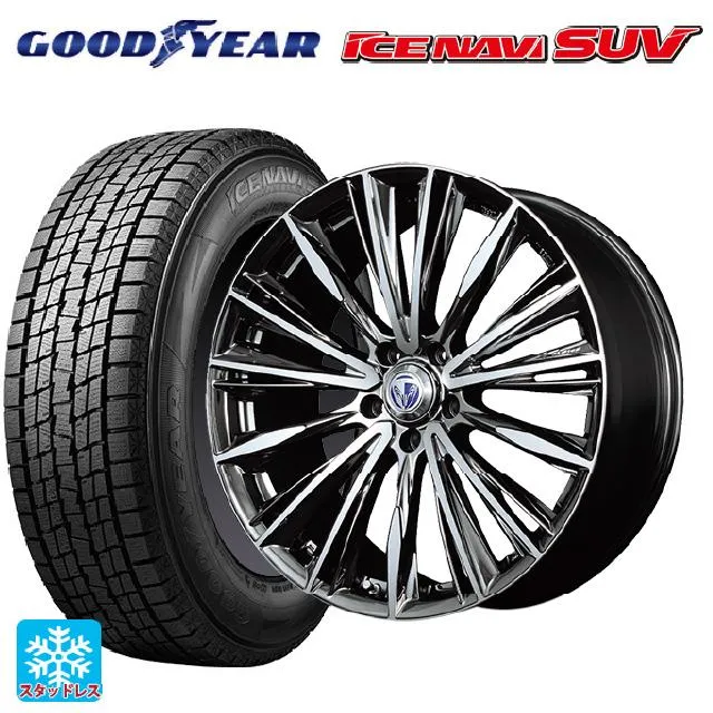 送料無料 スタッドレスタイヤホイールセット 2025年製 225/60R18 100Q グッドイヤー アイスナビ SUV レイズ ベルサス ヴォウジェ