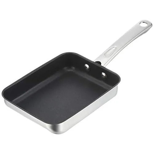 マイヤー(Meyer) フライパン 「マキシム エスエス エッグパン 18cm」 卵焼き 玉子焼き器 日本製ステンレス IH対応 ふっ素樹脂加工