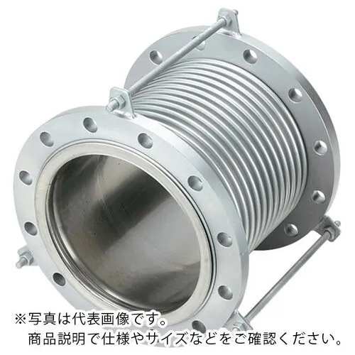 NFK ( 南国フレキ工業 ) 排気ライン用伸縮管継手 フランジ5K/SS400(接液部SUS) 300A×250L ( NK-7300/5K-SS400-300A-250L )