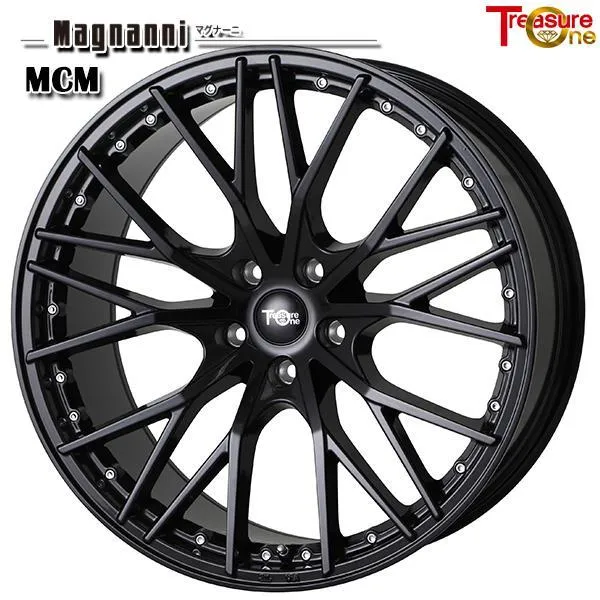 4/17〜19 P10倍 オールシーズンタイヤ ホイール4本セット 225/55R19インチ 5H114 トレジャーワン マグナーニ MCM BK ヨコハマ ブルーアース 4S AW21