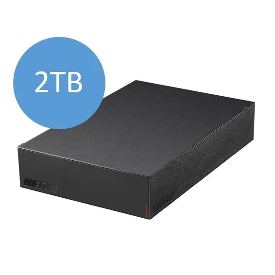 バッファロー HD-LE2U3-BB USB3.2(Gen.1)対応外付けHDD 2TB ブラック