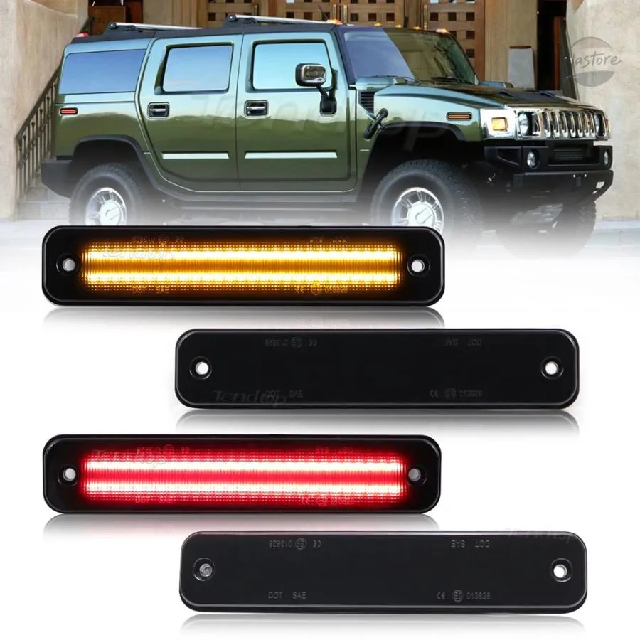 並行輸入品 ハマー ウインカー hummerh2 2003-2006-2009 フロントアンバー リアレッド カスタムパーツ 部品 アクセサリー
