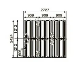 ●コロナ【SUP-A2427HS】床暖房用フロアマット 2,424×2,727×12mm〔FA〕
