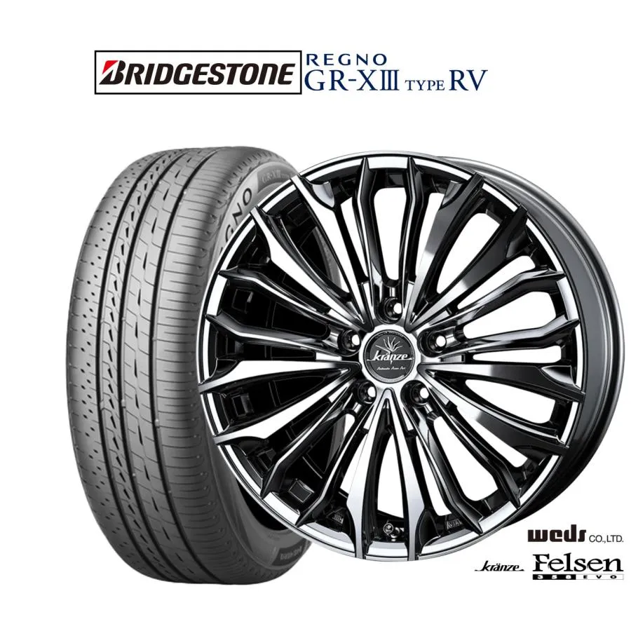 サマータイヤ ホイール4本セット ウェッズ クレンツェ フェルゼン 358EVO ブリヂストン REGNO レグノ GR-XIII(GR-X3) TYPE RV 225/45R18