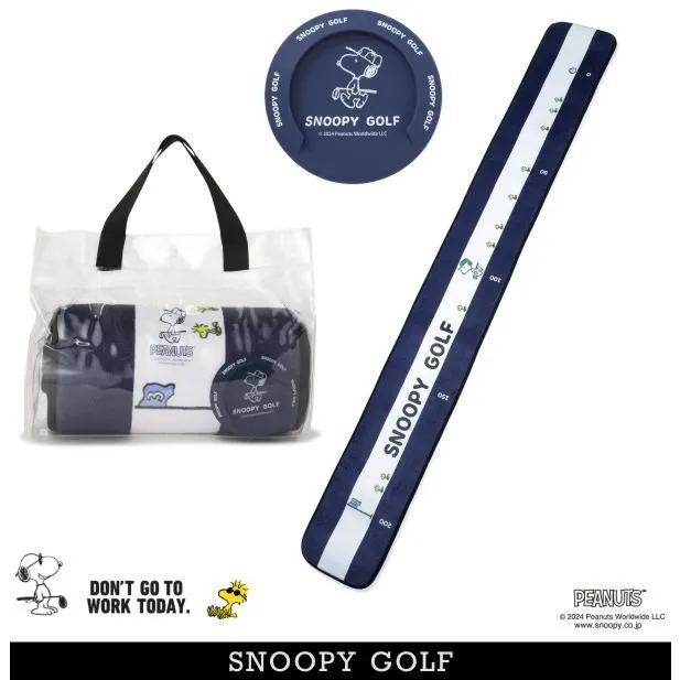 【PREMIUM CHOICE】SNOOPY GOLF スヌーピーゴルフ スヌーピー \u0026 Woodstock パターマットセット クリアバッグ付き PEANUTS 642-4984138/24C