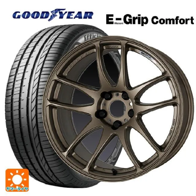 送料無料 サマータイヤホイールセット 215/50R17 95V XL グッドイヤー エフィシェントグリップ コンフォート ワーク エモーション CR