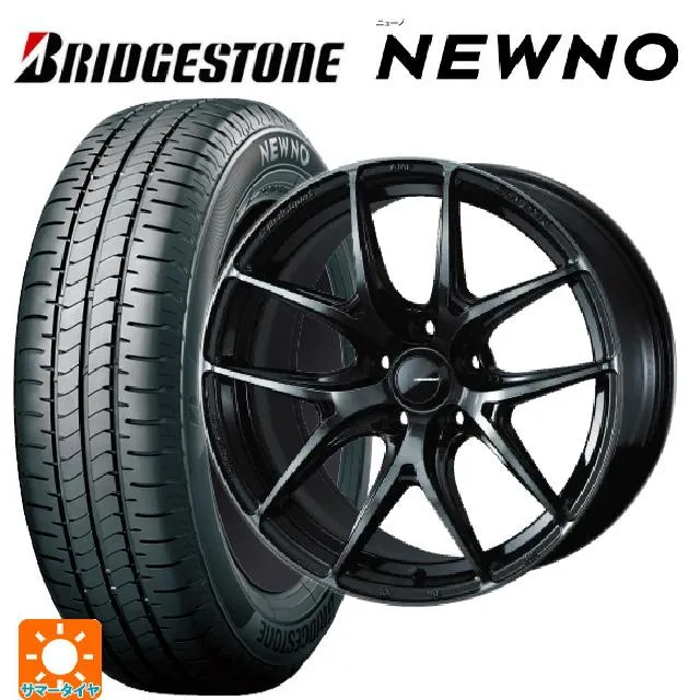 送料無料 サマータイヤホイールセット 225/55R18 98V ブリヂストン ニューノ 正規品 # ウェッズ ウェッズスポーツ SA 01R 18-