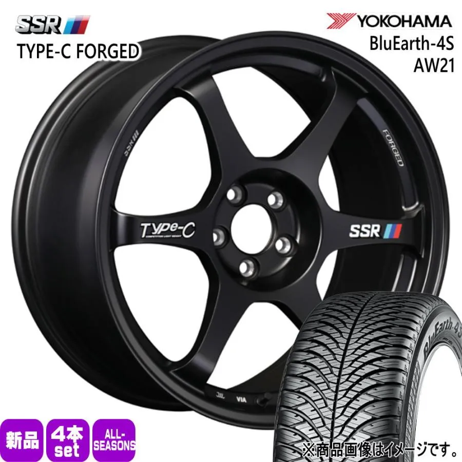 225/45R17 94V XL ヨコハマ BluEarth-4S AW21 夏冬兼用 オールシーズンタイヤ Type-C FPRGED トヨタ GR86 86 スバル BRZ