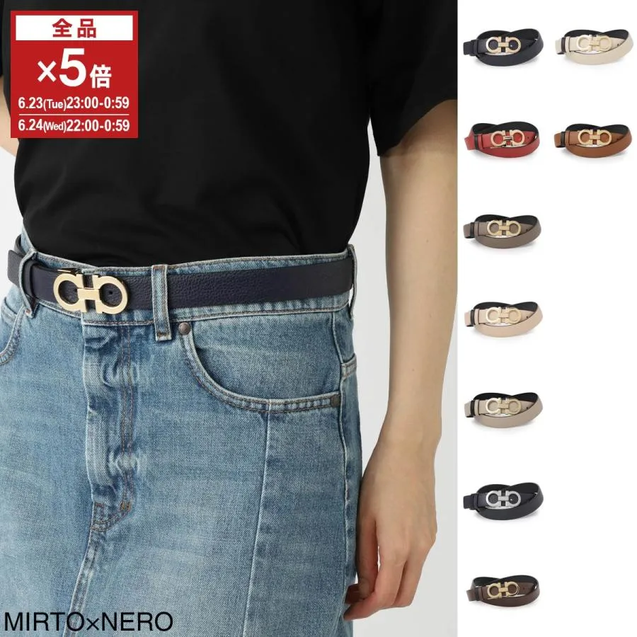 フェラガモ FERRAGAMO リバーシブル ベルト レディース