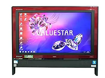 【中古】NEC デスクトップパソコン パソコン VN370/F レッド デスクトップ 一体型 本体 Windows7 Celeron DVD 地デジ 4GB/1TB