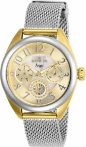 【送料無料】腕時計 トーンステンレスメッシュウォッチinvicta womens angel quartz 100m mop two tone stainless steel mesh watch 27452