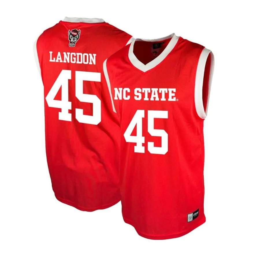 Genuine Collective Colt Langdon - 45 NC State Wolfpack Nil Basketball Jersey, Red