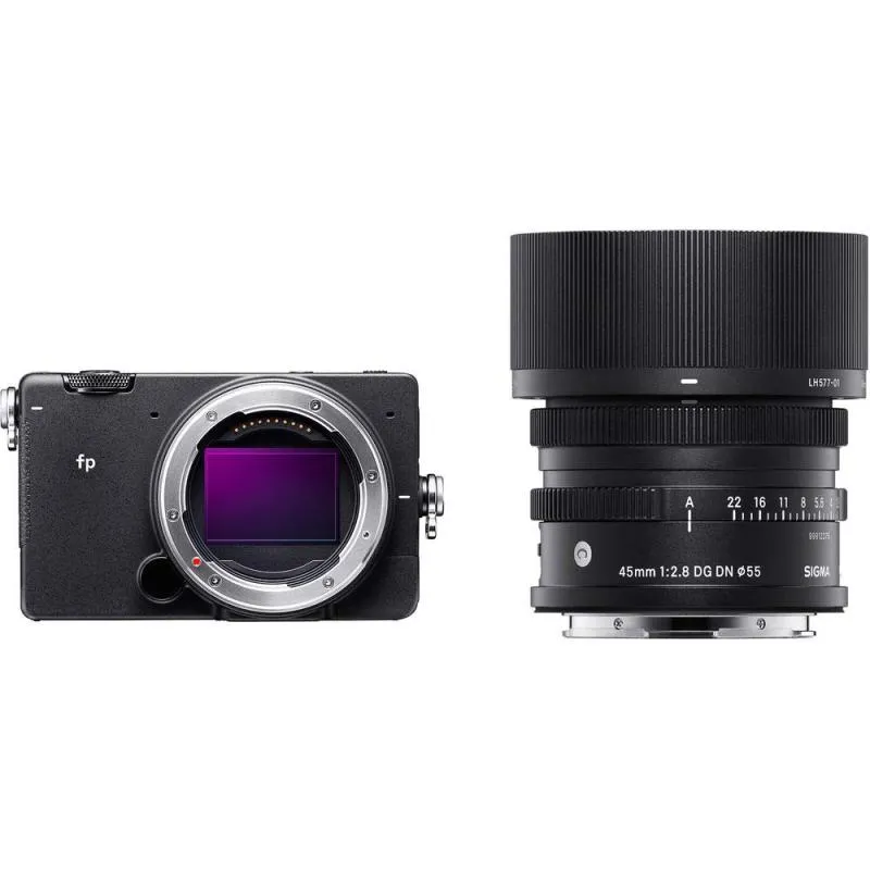 【中古】シグマ (Sigma) SIGMA フルサイズミラーレス一眼カメラ fp \u0026amp; 45mm F2.8 DG DN kit ブラック カメラ レンズキット 一眼レフ ミラーレス 中古 人気 高画質