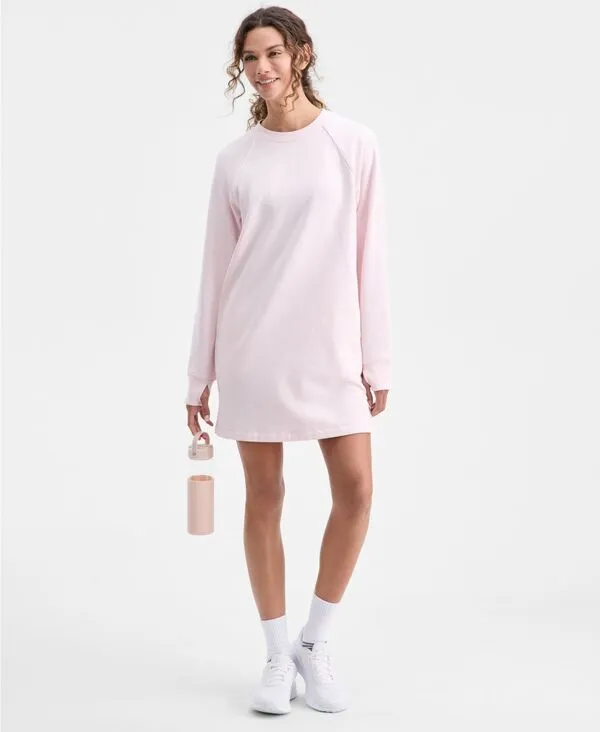 イデオロギー レディース アウター パーカー・スウェット クルーネック リブ スウェット シャツ ニット ID Ideology Women Ribbed Knit Crewneck Sweatshirt Light Sand Heather ヘザー
