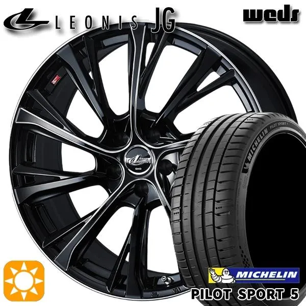 サマータイヤ ホイールセット 245/40R19インチ 5H114.3 Weds ウェッズ レオニス JG BK/SC ミシュラン パイロットスポーツ5