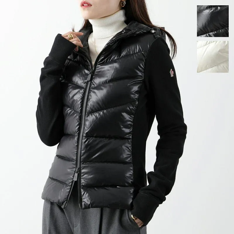 MONCLER GRENOBLE モンクレール グルノーブル ブルゾン 8G00018 80093 レディース フリース 切替 ダウンジャケット フーテッド カラー2色