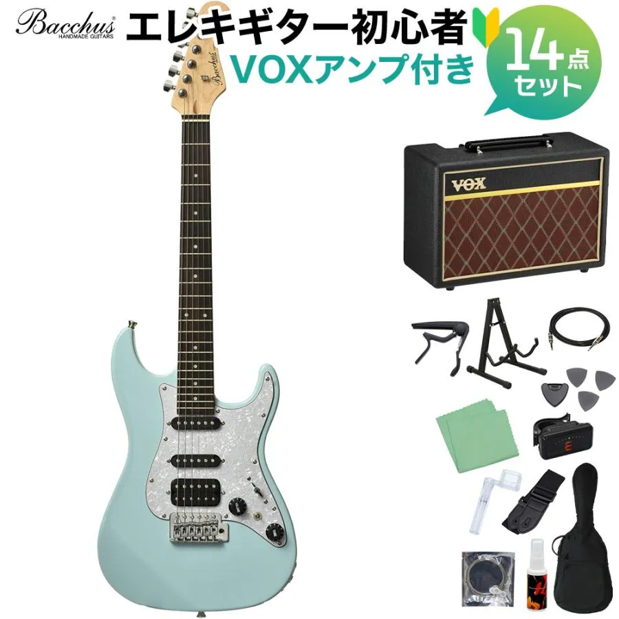 Bacchus バッカス GS-Mini PTL-SOB エレキギター初心者14点セット 〔VOXアンプ付き〕 ユニバースシリーズ〔ダウンサイズ〕
