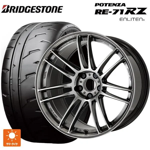 送料無料 サマータイヤホイール 4本セット 245/40R18 97W XL ブリヂストン ポテンザ RE-71RZ 正規品 # ワーク エモーション