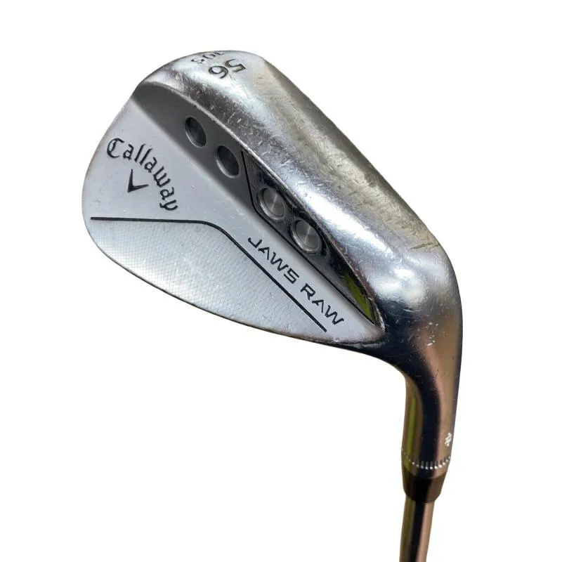 【中古】 キャロウェイ JAWS RAW クロムメッキ 56°/10°S ウェッジ WG Dynamic Gold (フレックスS) メンズ 男性用 右利き 右用 Dランク ゴルフクラブ