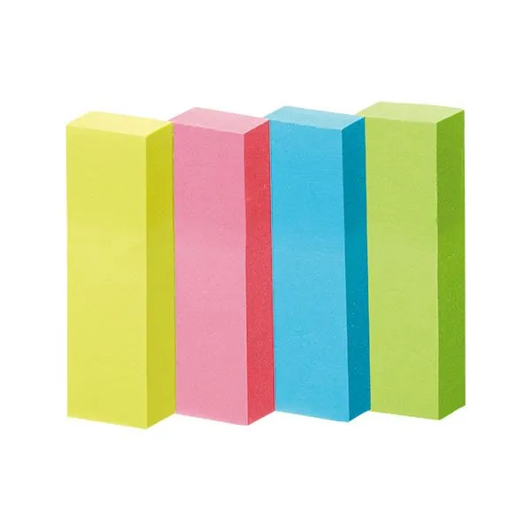 （まとめ） TANOSEE 強粘着ふせん50×15mm ビビッドカラー・4色 1パック（20冊） 【×10セット】