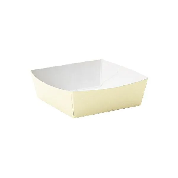 【LINE登録で10%OFFクーポン】カラーココット (バニラ) 500枚入 ケーキ台紙 ケーキトレー 使い捨て ラッピング 金トレー   PC01-500 天満紙器