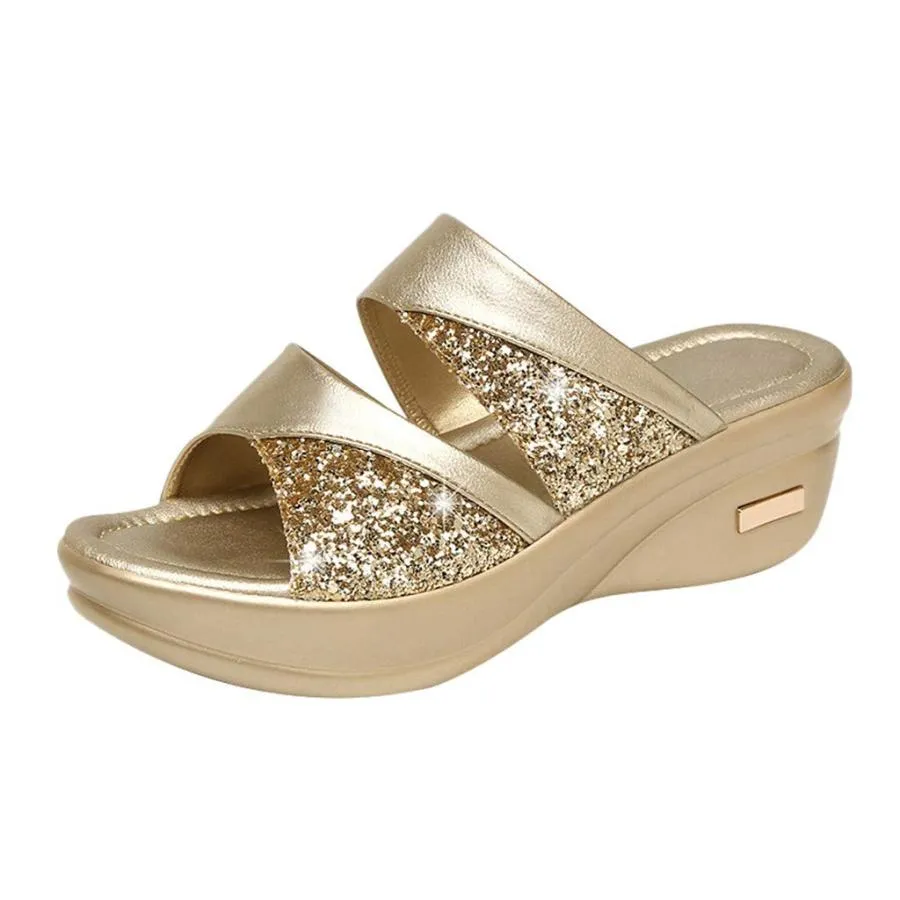 【並行輸入品】SBGMoSJ White Sandals Women Dressy Wide Feet Platform Black Leat