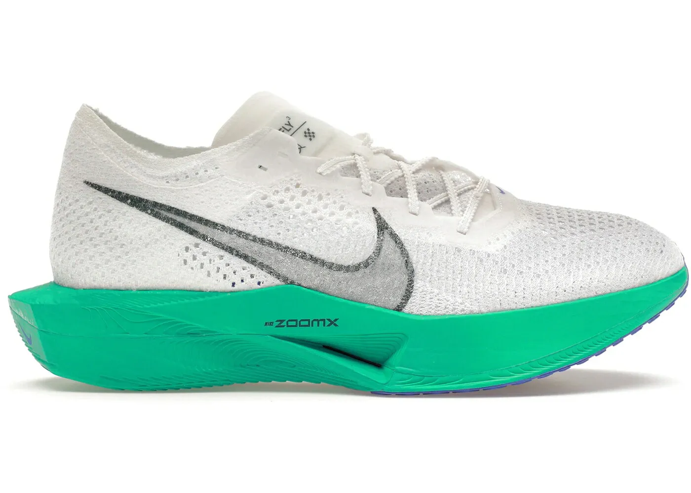 ナイキ 白色 ホワイト ディープ 翡翠 ジェード スニーカー メンズ NIKE ZOOMX VAPORFLY 3 AQUATONE / WHITE DEEP JUNGLE JADE ICE CLEAR