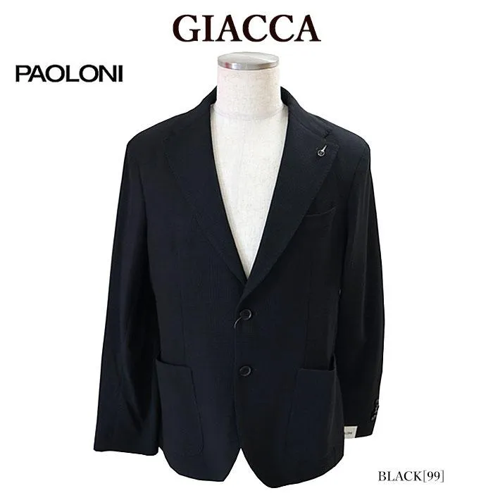 テーラードジャケット PAOLONI パオローニ 3511G156 231557 GIACCA ジャージージャケット バーズアイ メンズ