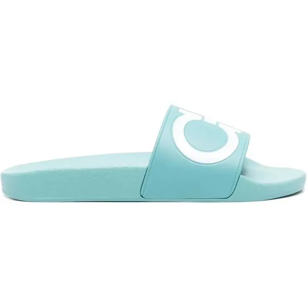 Ferragamo フェラガモ レディース スニーカー Ferragamo Gancini-Print Slides Blue (Women's) 【サイズ US_8(25.0cm)】