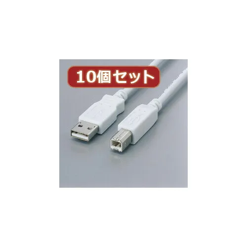 【クーポン配布中】10個セット エレコム フェライト内蔵USBケーブル USB2-FS15X10