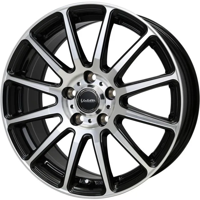 YOKOHAMA iceGUARD7 IG70 225/55R17 97Q Valette GLITTER ブラックポリッシュ 17インチ 7J+40 5H-114.3 スタッドレス 4本セット