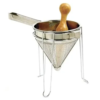 【中古】Norpro SS シノワ スタンド こし器 と ラバー 木材 すりこぎ 缶詰 スープ たれ ピューレ